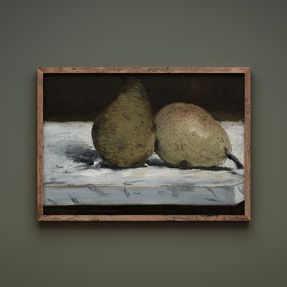 Classic Pears Oil Painting Still Life - Image 2