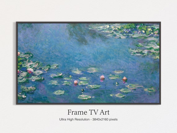 Water Lilies Frame TV Oil Painting Art Print