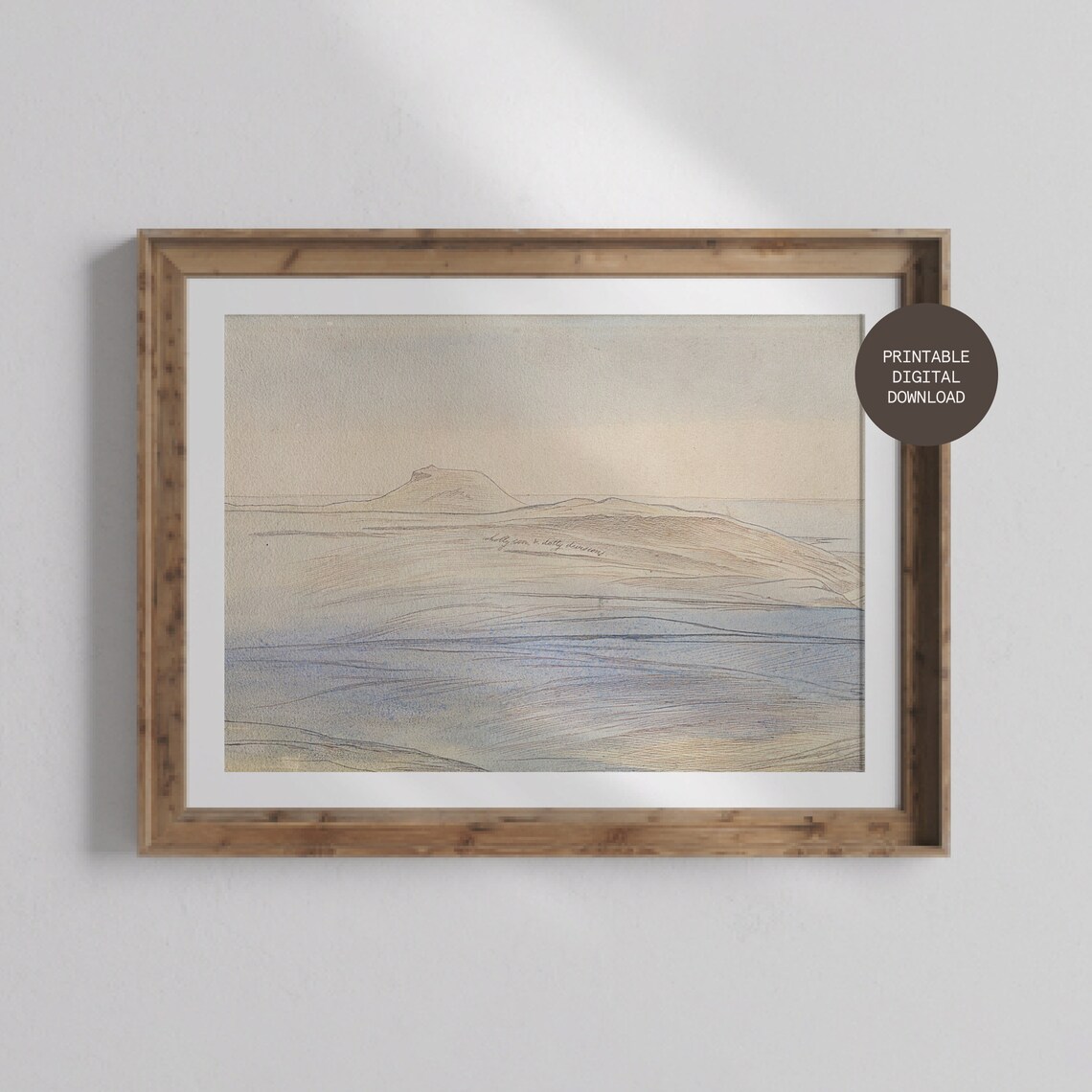 Vintage Mountains Landscape Art Print - Image 4