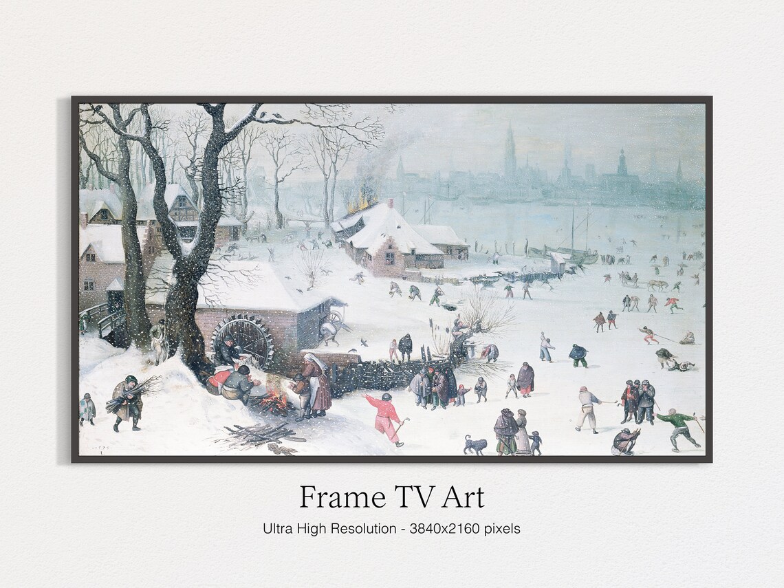 Winter Christmas Art Snow In The City Oil Painting