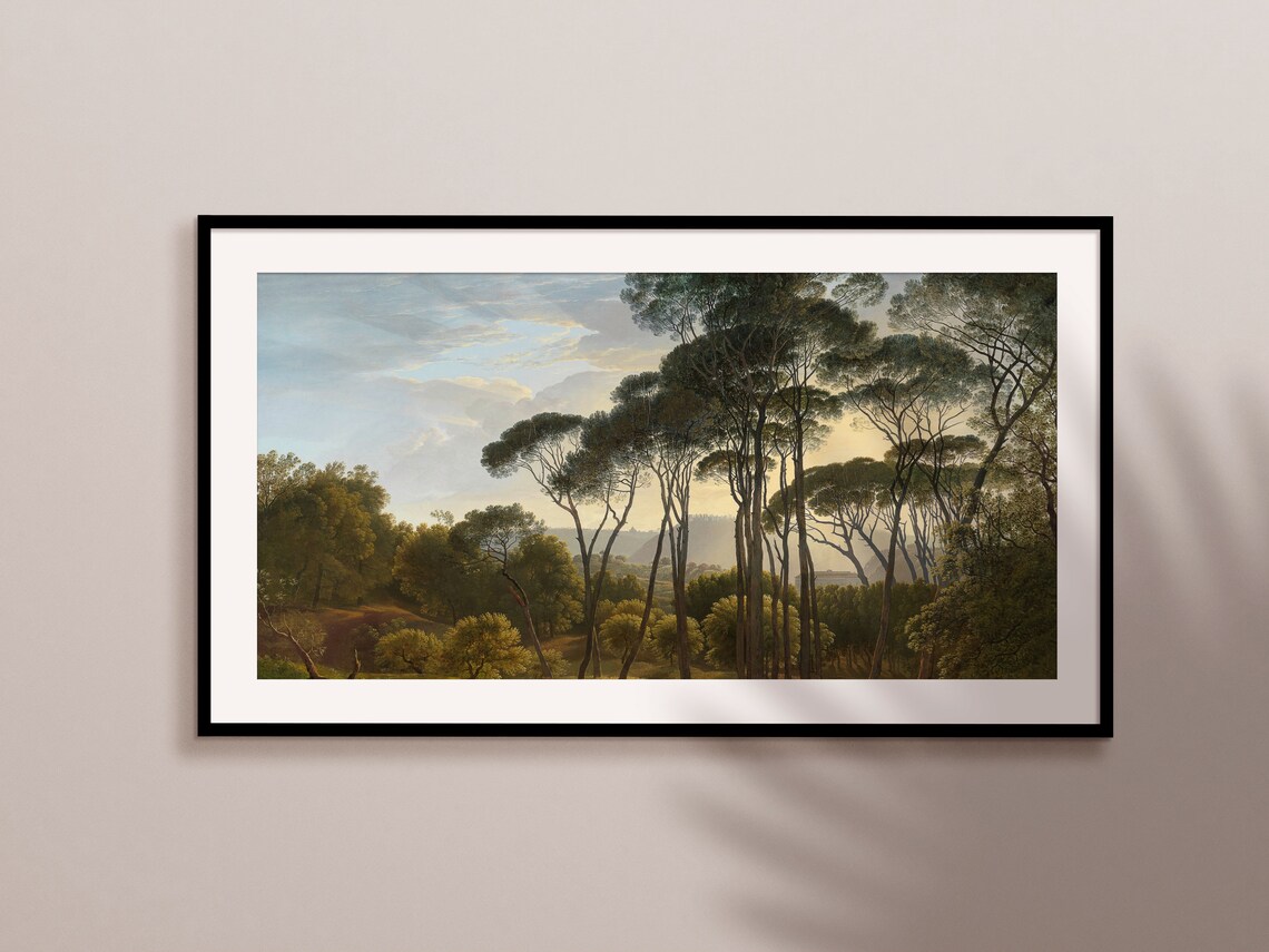 Vintage Forest Landscape Painting, Art Print - Image 2