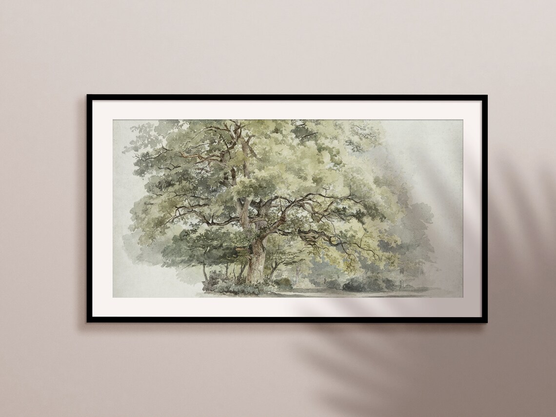 Classic Tree Watercolor Painting Art Print - Image 3