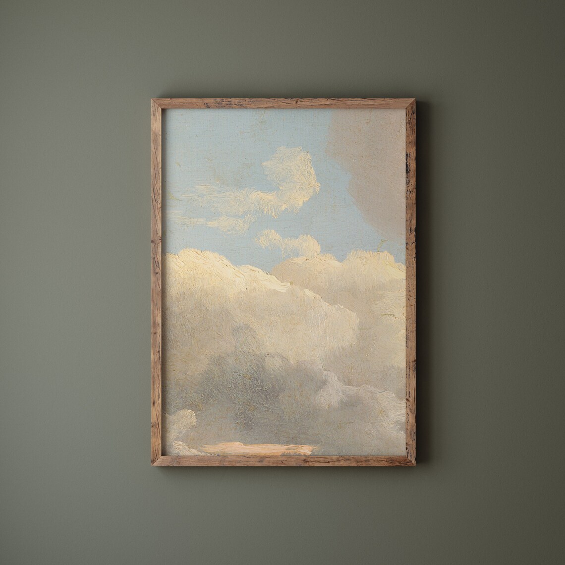 Skyscape Vintage Painting, Abstract Wall Art Print - Image 2
