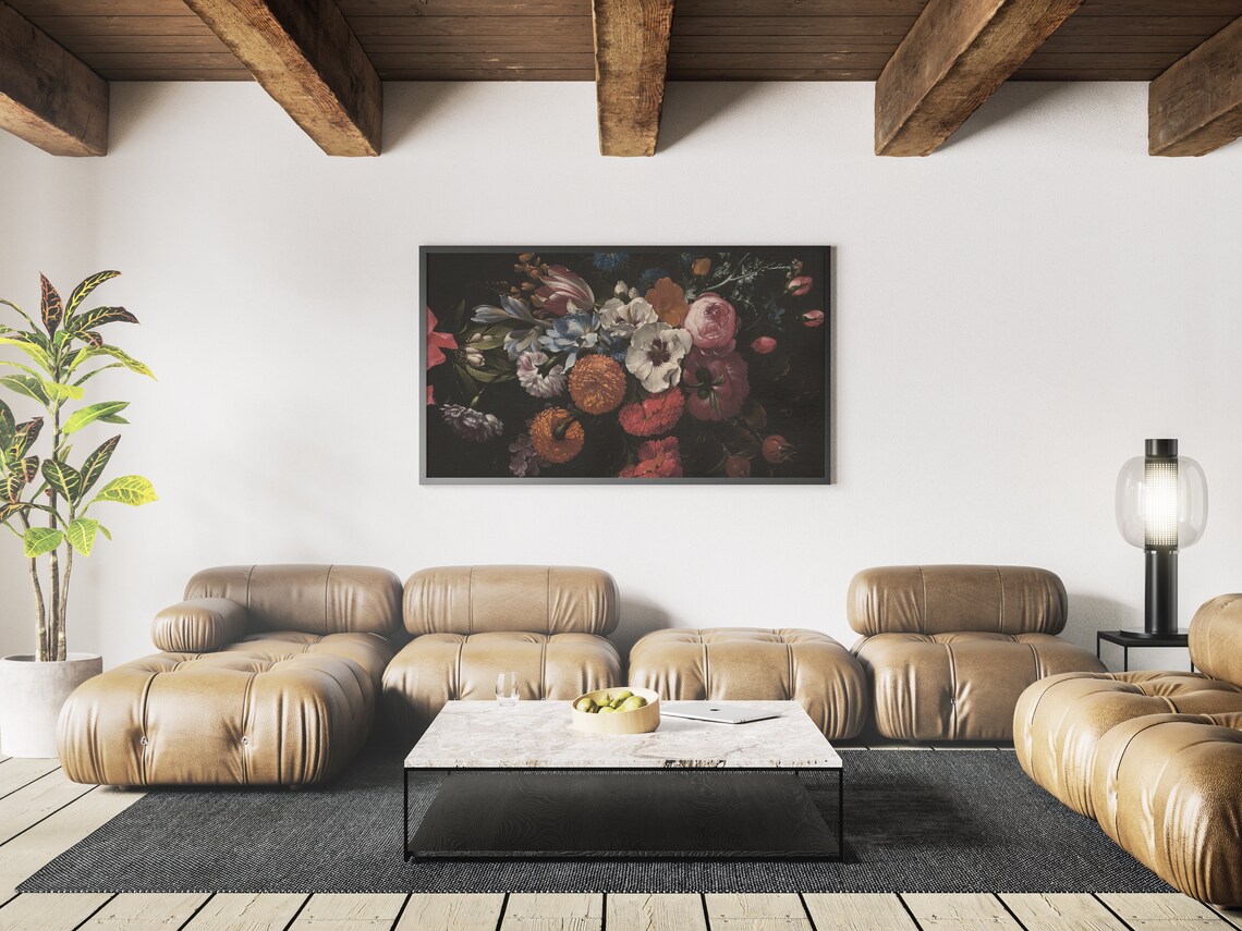 Vintage Flower Still Life with Roses, Art Print - Image 3