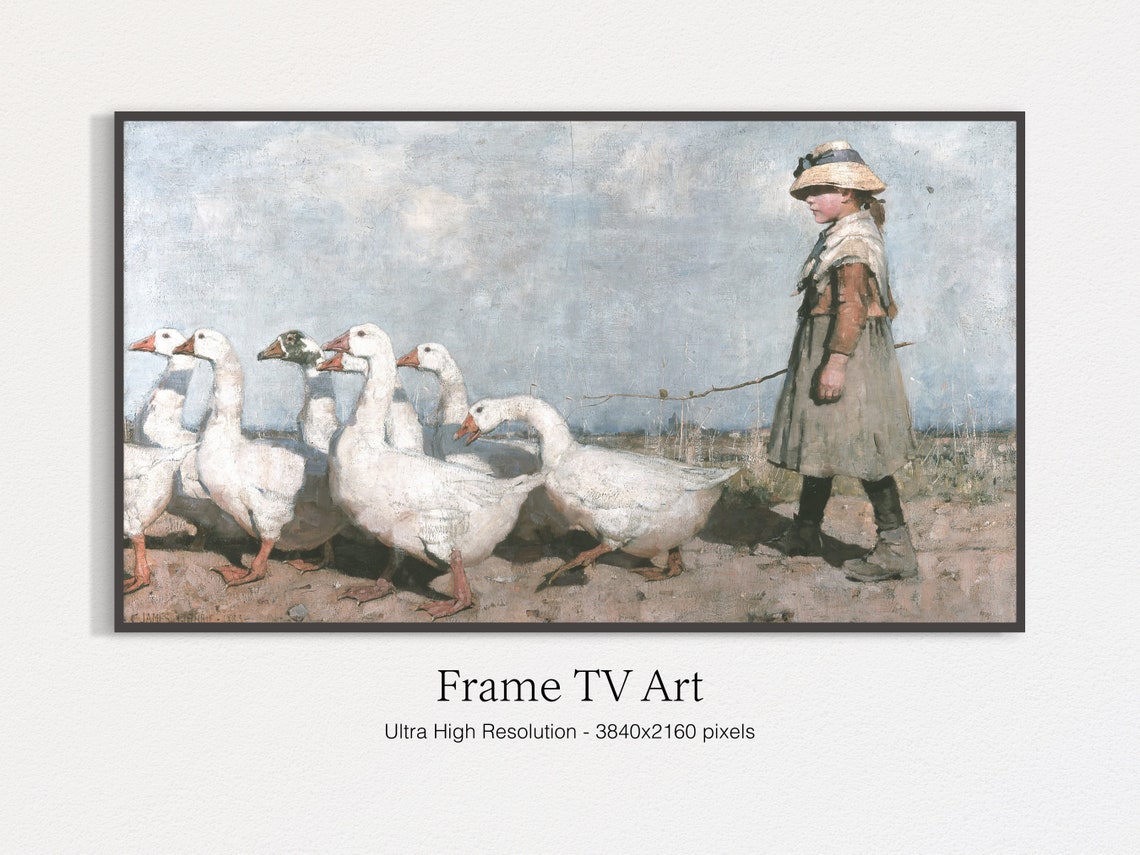 Vintage Nursery Painting, Instant