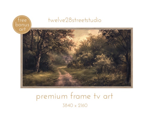 Moody Tv Art Vintage Dark Tv Art Dark Academia Tv Art Tv Art Hidden Cottage Vintage Dark Tv Art Dark Tv Art