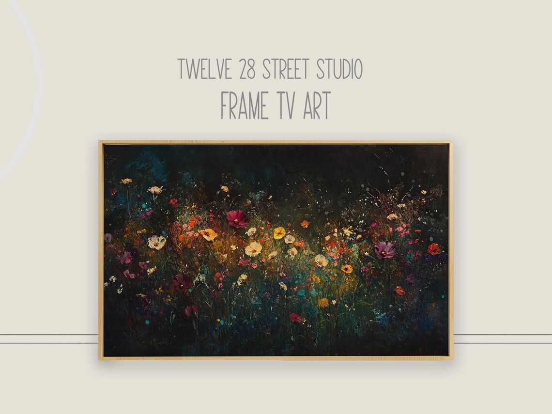 Dark Academia Floral Art Print, Moody Botanical