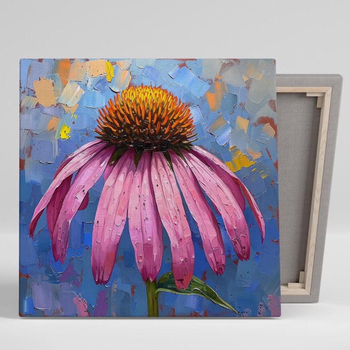 Coneflower Botanical Art Print, Contemporary Decor