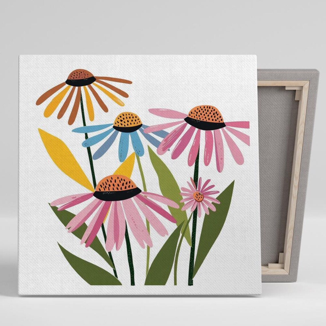 Daisy Bouquet Poster, Whimsical Floral Decor