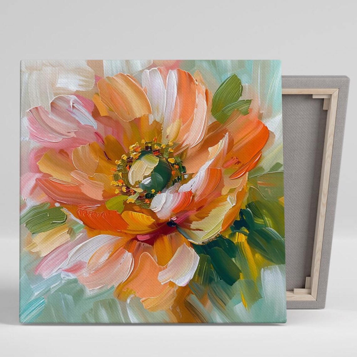 Peony Floral Art Print, Contemporary Living Room Decor