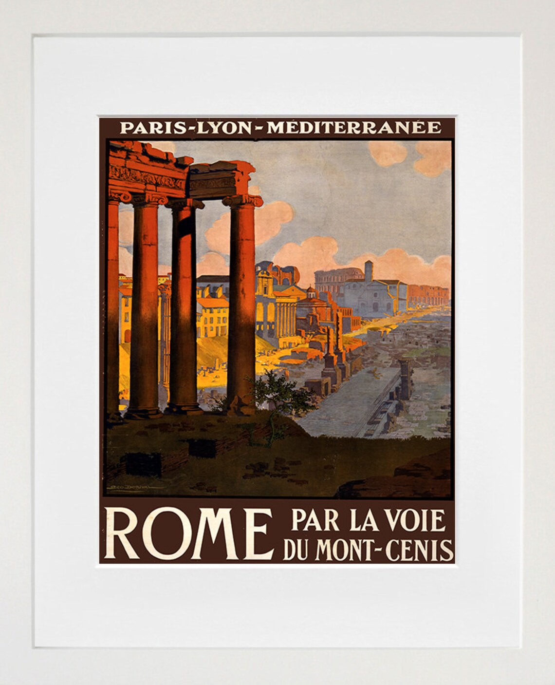 Roman Art Print, Rome Travel Poster, Home Decor