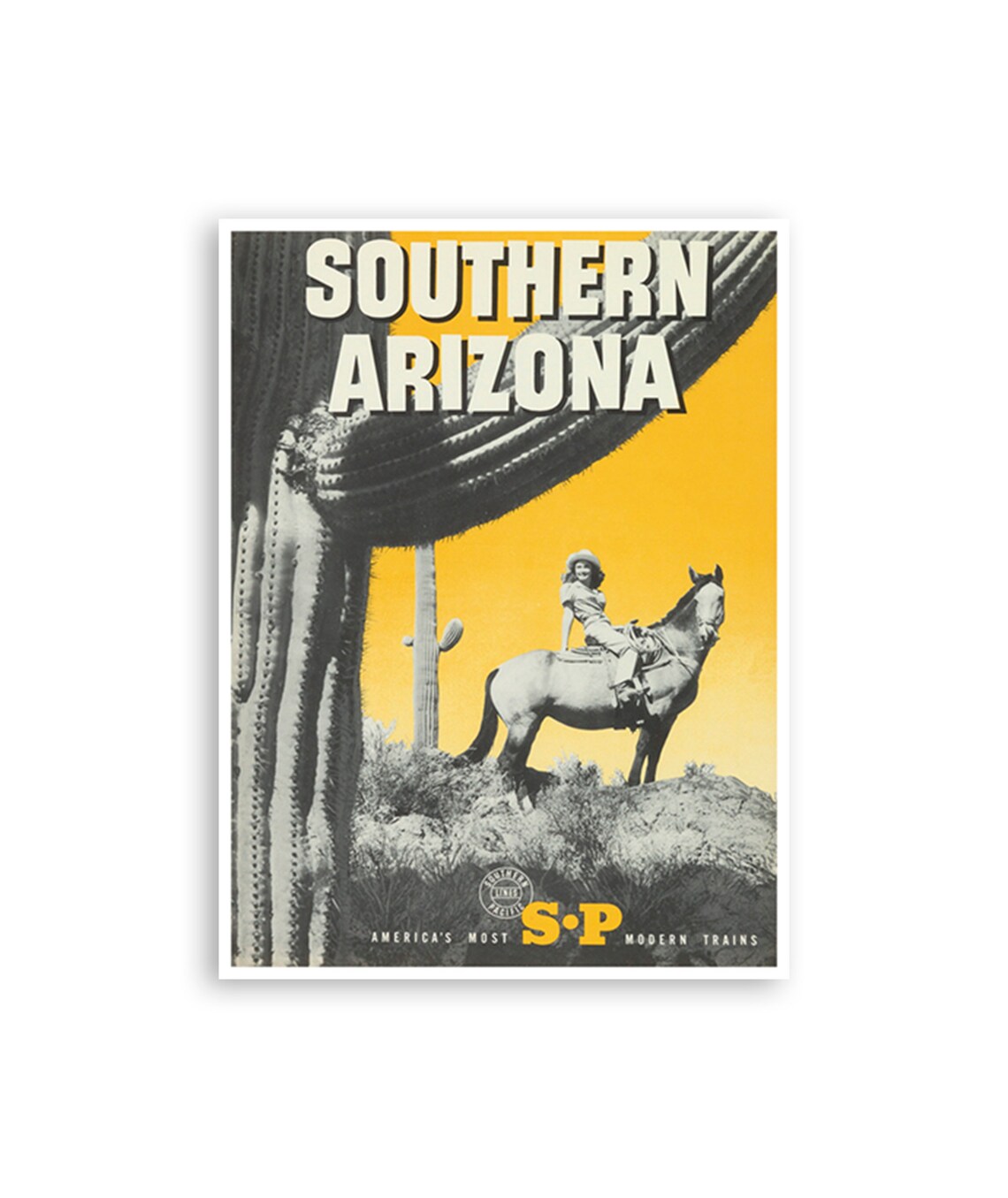 Arizona Retro Travel Poster, Home Decor Art Print