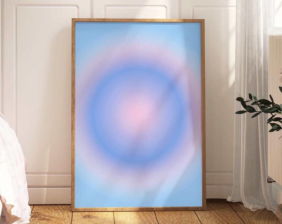 Aura Poster, Pink Blue Aesthetic Apartment Decor - Image 4