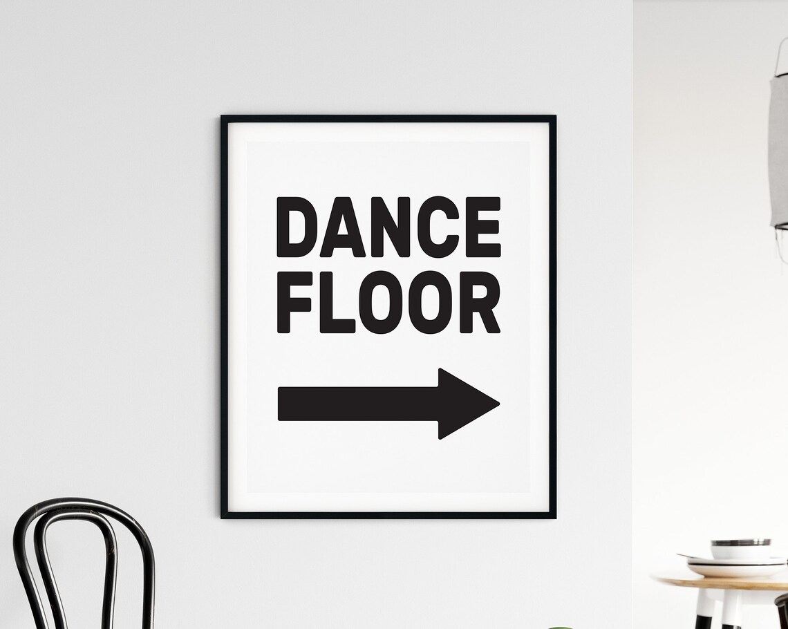 Dance Floor Art Print, Wall Typography for Music Lovers