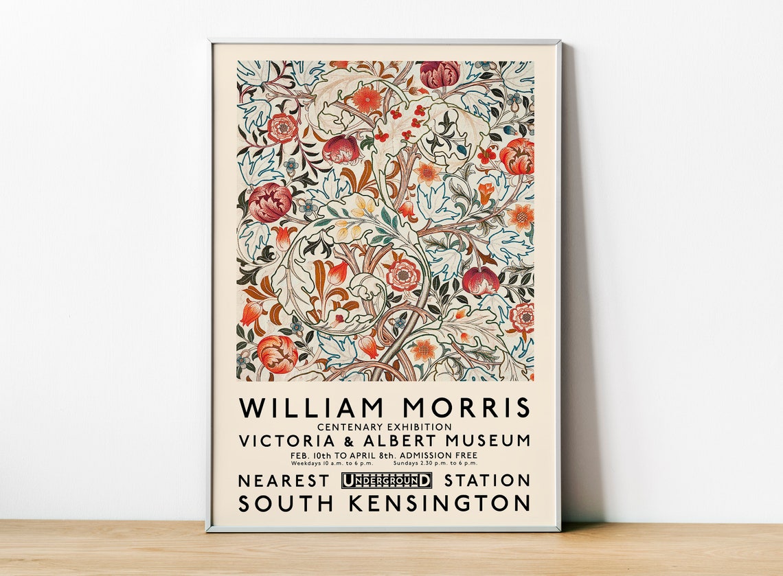 William Morris Fleurs Et Plantes Exhibition Poster, London