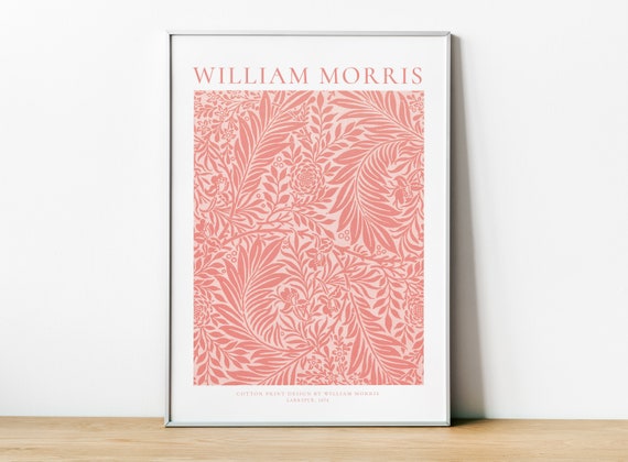 William Morris Exhibition - Pink Larkspur Poster