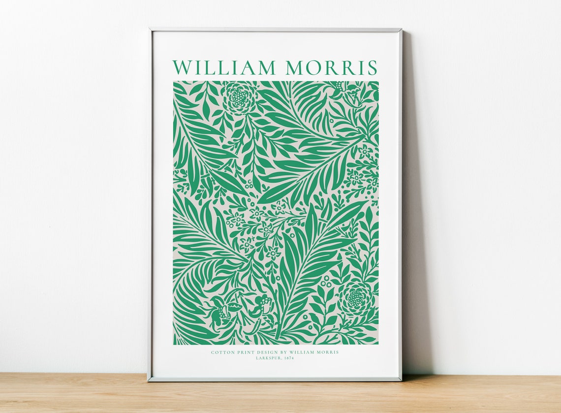 William Morris Exhibition Poster, Arts And Crafts