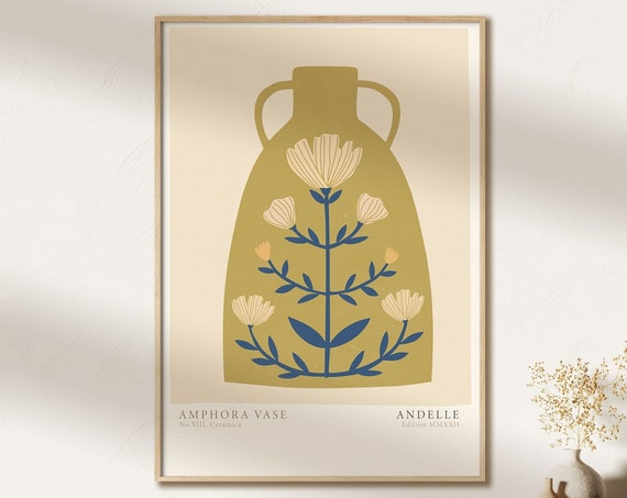 Greek Vase Abstract Pottery Art Print