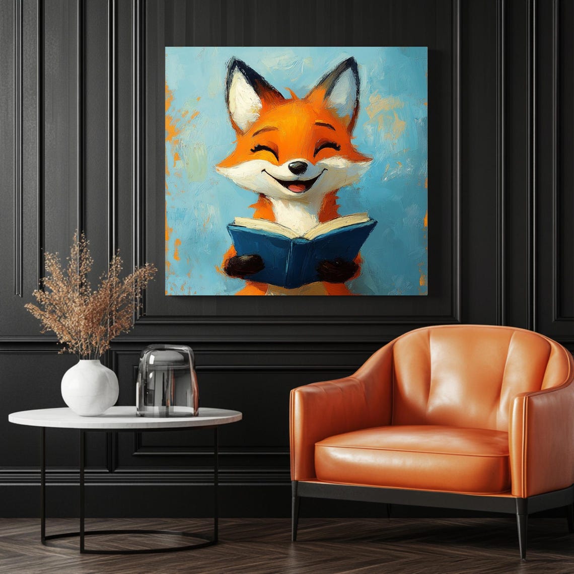 Fox Reading Art Print, Book Lover Gift - Image 3