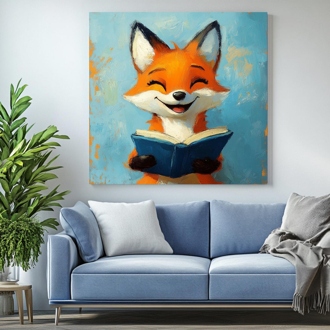 Fox Reading Art Print, Book Lover Gift - Image 2