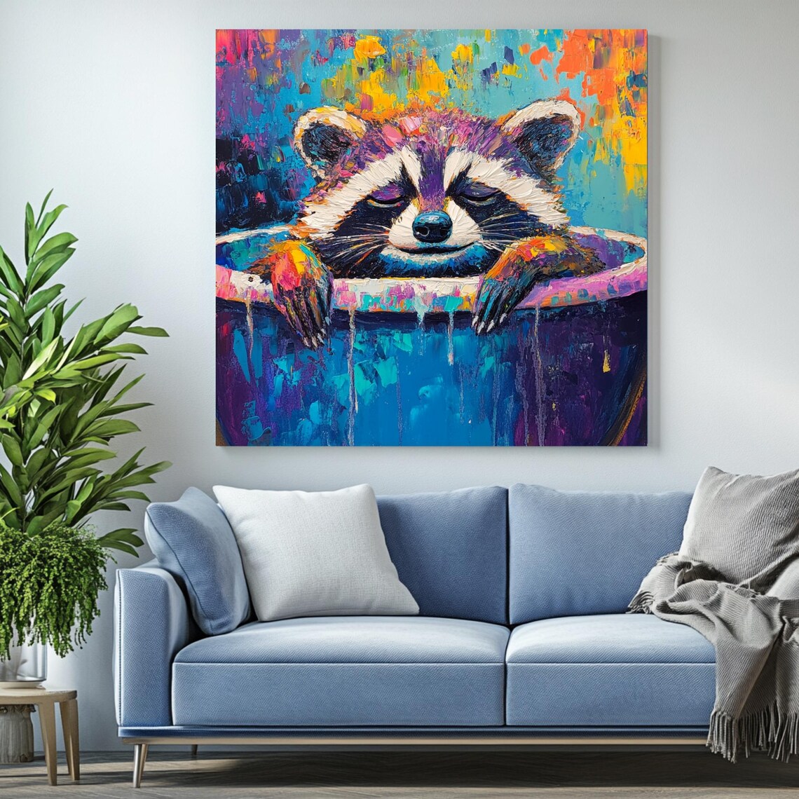 Raccoon In Bathtub Poster, Bathroom Decor - Image 2