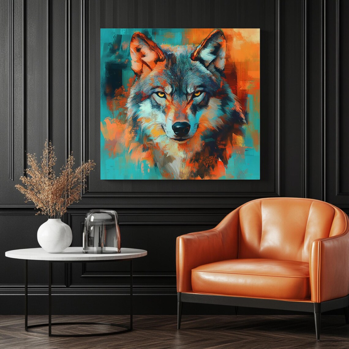 Wolf Wall Art, Rustic Modern Home Decor - Image 3