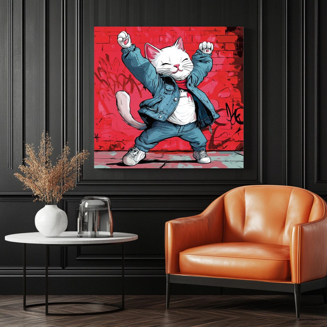 Rebel Cat Explosion, Pop Art Urban Decor - Image 3