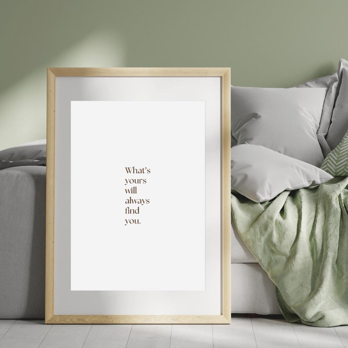 What Is Yours Will Always Find You Minimalist Serif Quote Poster - Image 3