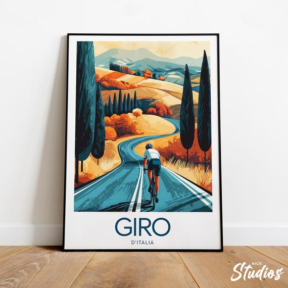 Giro Ditalia Print Cycling Poster Giro Ditalia Poster Giro Poster Cycling Print Cycling Wall Art Wedding Gift Birthday Present