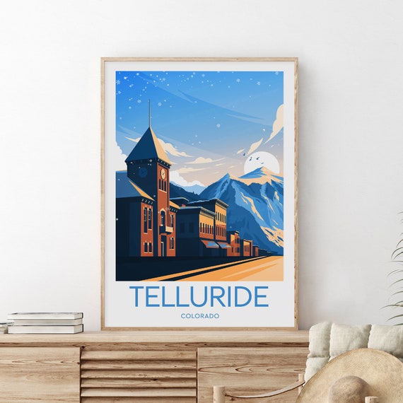 Telluride Ski Print Colorado Telluride Poster Wedding Gift Birthday
