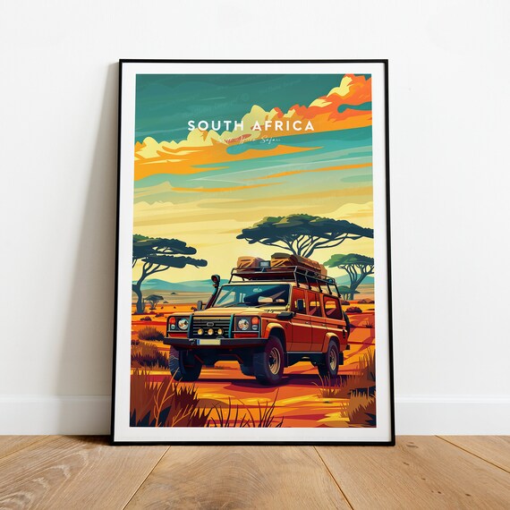 South Africa Traditional Travel Print South Africa Safari South Africa Poster Wedding Gift Birthday