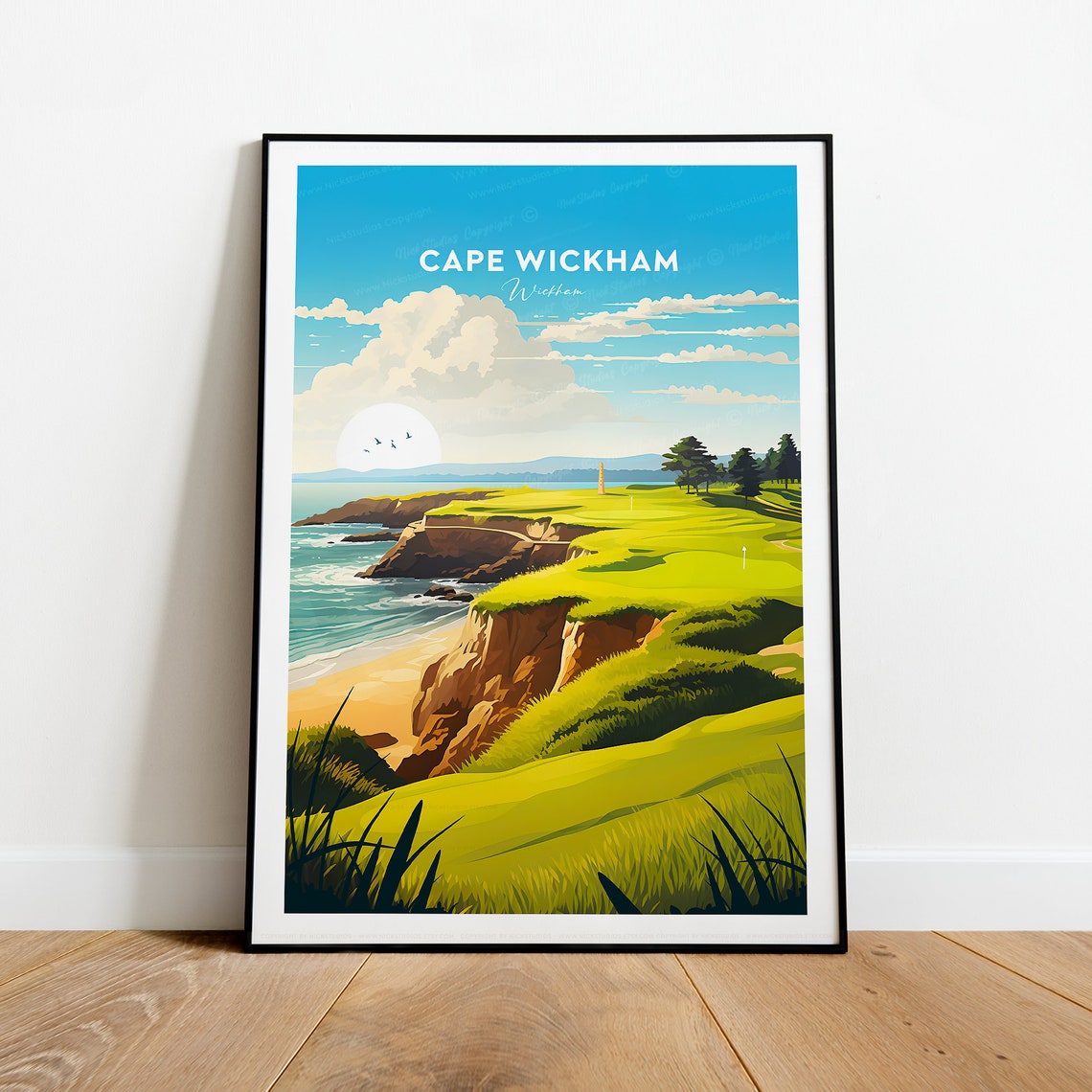 Cape Wickham Golf Links Coastal Cliffs Ocean View Travel Poster - Image 2