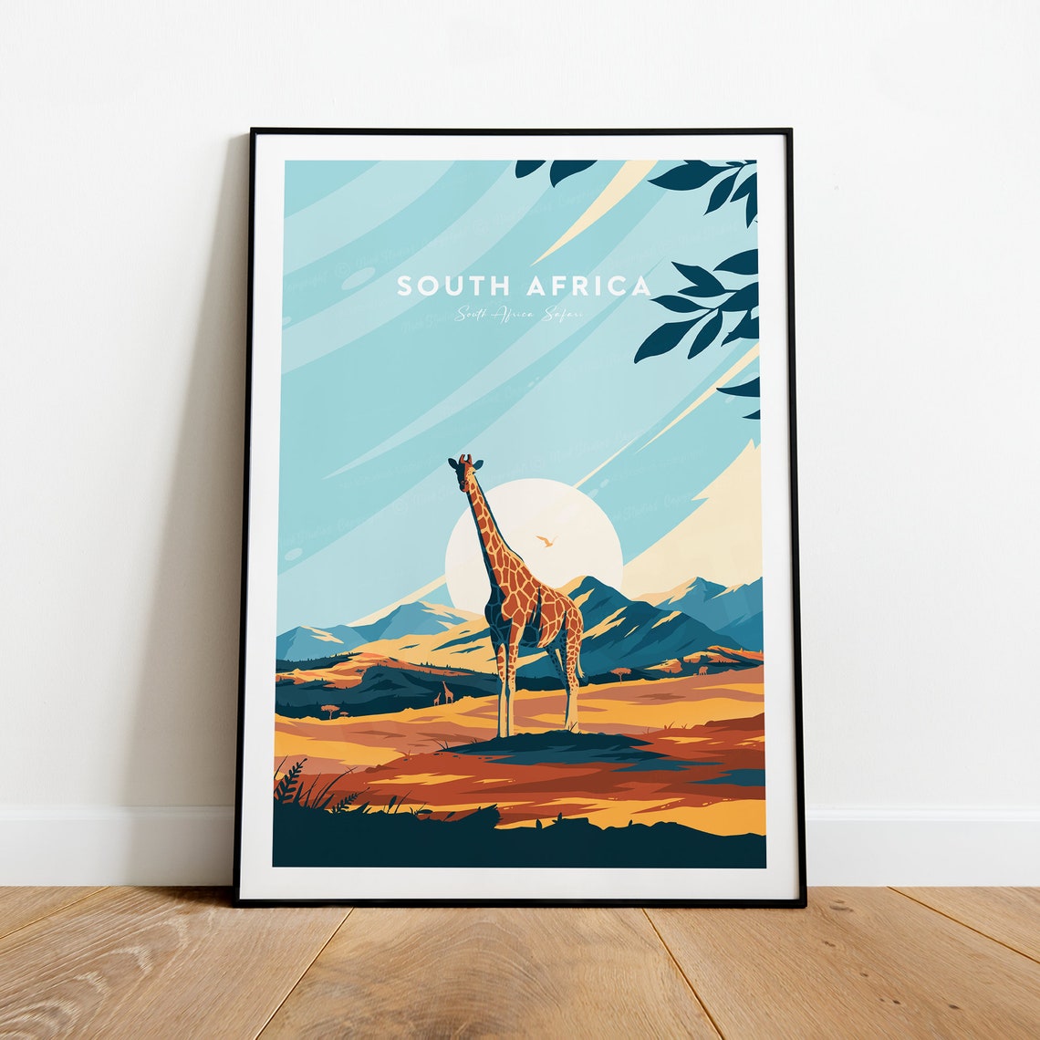 South Africa Traditional Travel Print South Africa Safari South Africa Poster Wedding Gift Birthday