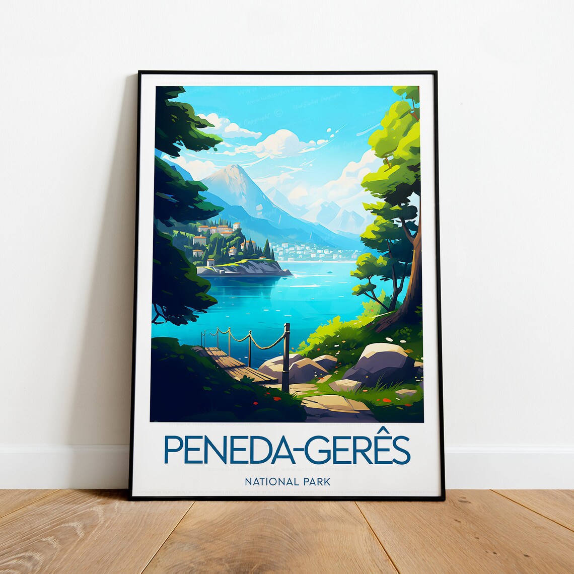 Peneda-Geres National Park Portugal Lakeside Mountain Village Poster - Image 2