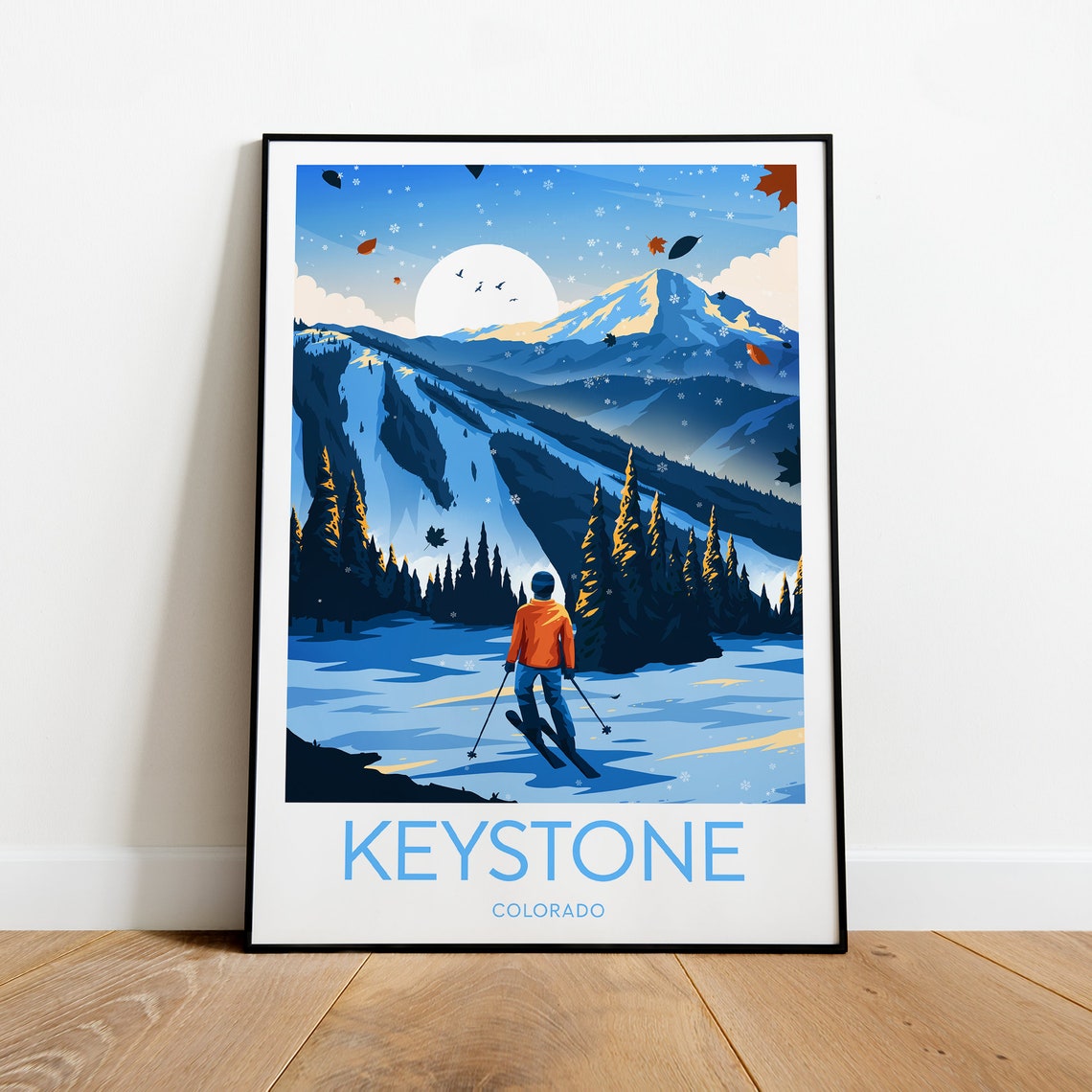 Keystone Ski Print Colorado Ski Poster Wedding Gift Birthday - Image 2