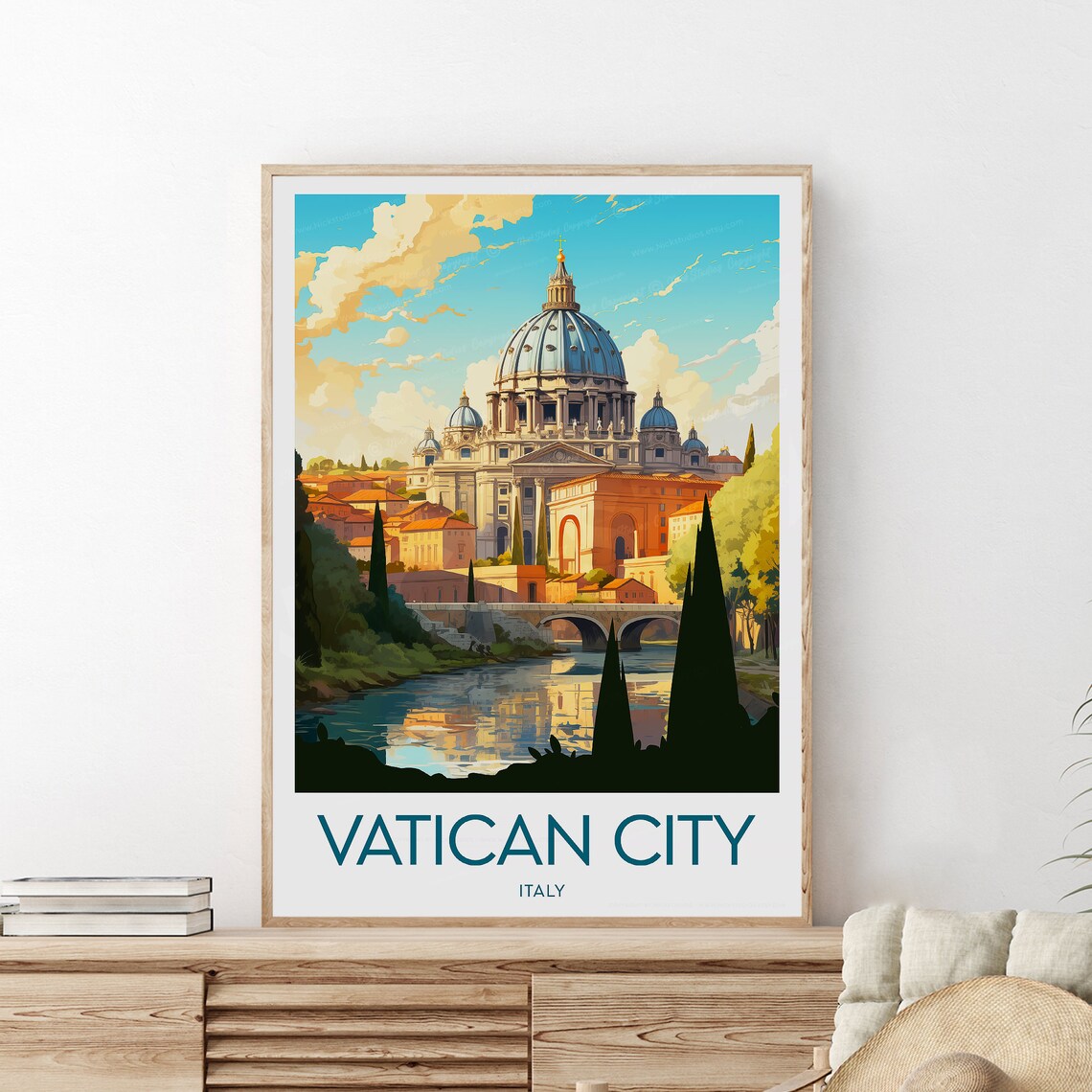 Vatican City St Peter's Basilica Grand Dome Rome Italy Poster - Image 2