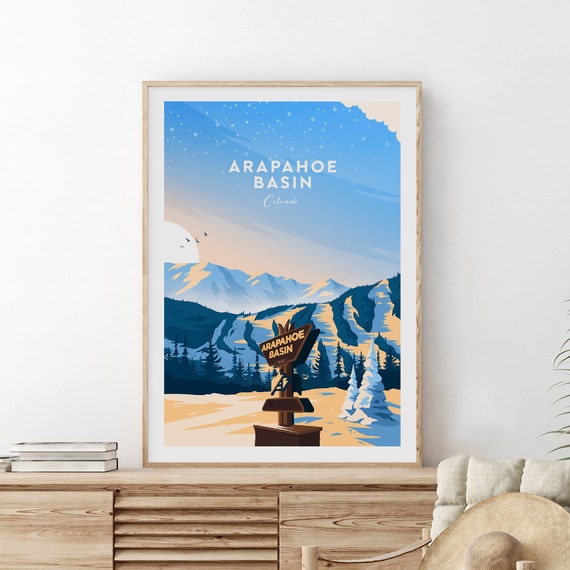 Arapahoe Basin Traditional Ski Print Colorado Arapahoe Basin Poster Wedding Gift Birthday