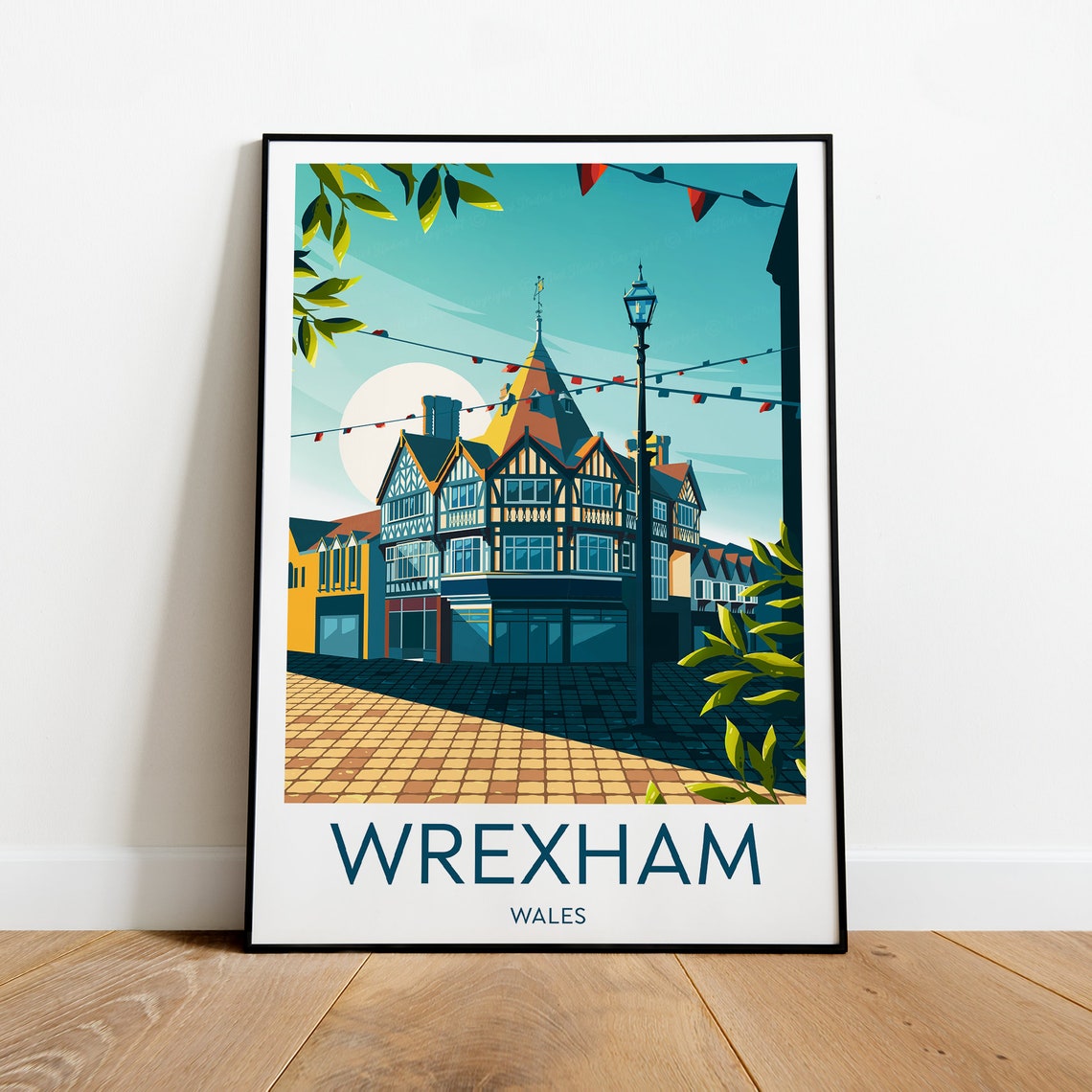 Wrexham Timber Framed Buildings in the City Centre Wales Poster