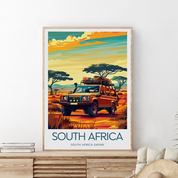 South Africa Travel Print South Africa Safari South Africa Poster Wedding Gift Birthday