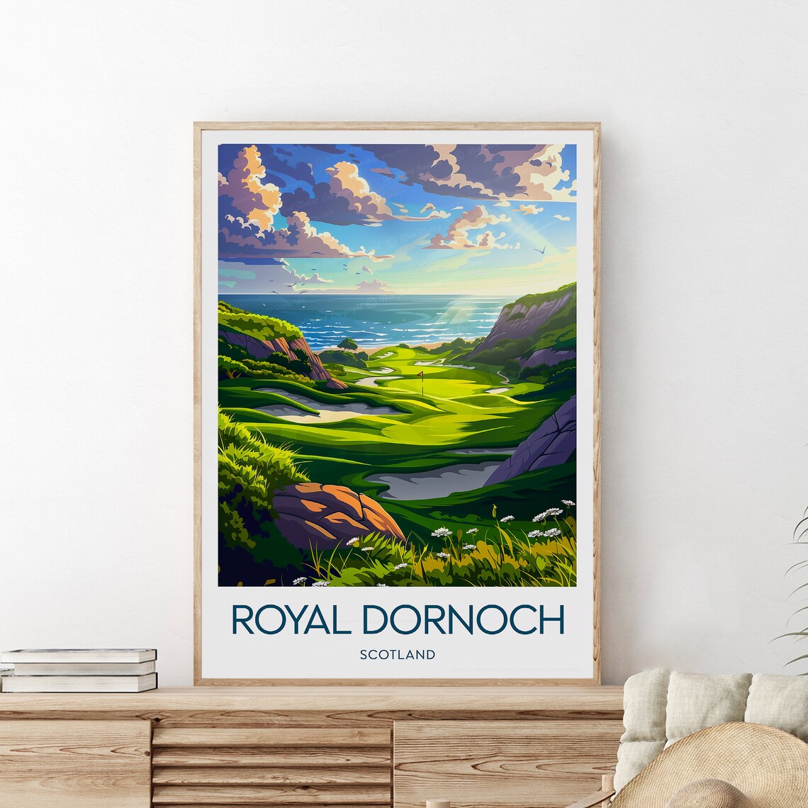 Royal Dornoch Golf Print Scotland Royal Dornoch Golf Poster Scotland Golf Prints Gift By Nickstudios - Image 2