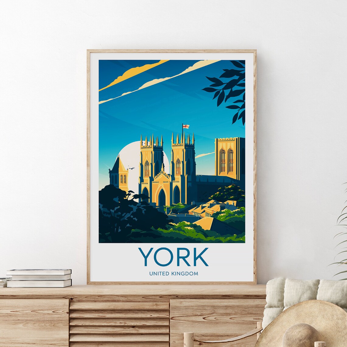 York United Kingdom York Minster Cathedral Golden Hour Poster