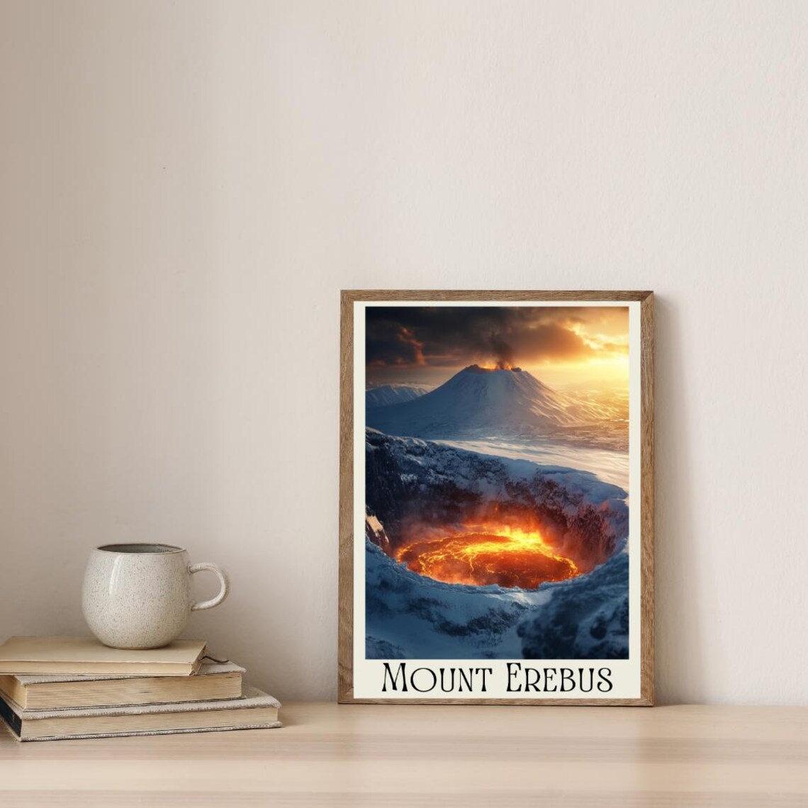 Mount Erebus Antarctica Poster with Lava Lake and Snowy Volcano - Image 4
