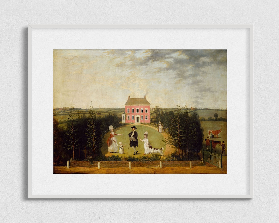 Pink House Surreal Vintage Landscape Art Print - Image 2