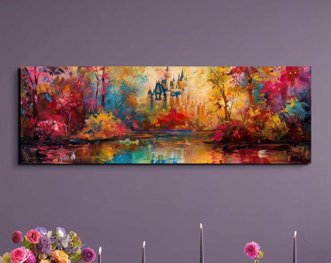 Enchanted Castel Painting Style Wall Art Print