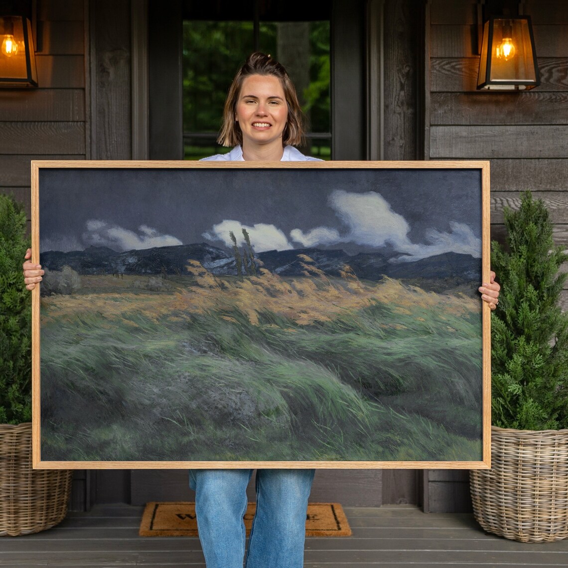 Vintage Moody Oil Painting Style Wall Art Print
