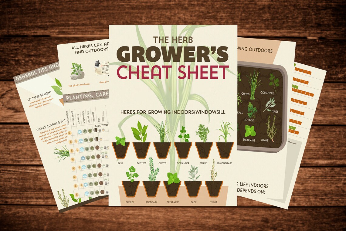 Gardening Cheat Sheets Vegetable Garden Growing Chart - Image 4