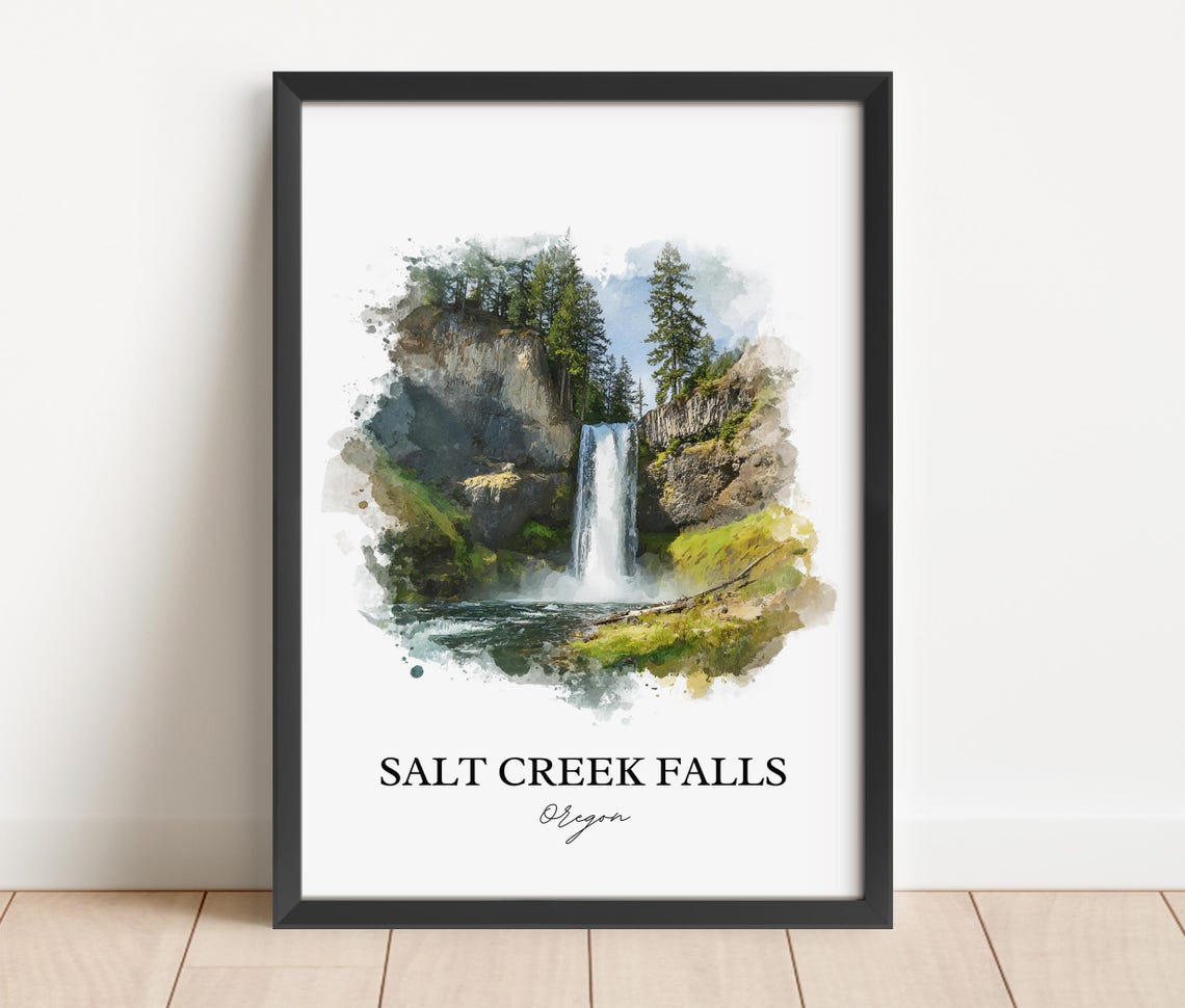 Scenic Salt Creek Falls Willamette Oregon Basalt Waterfall Poster - Image 3