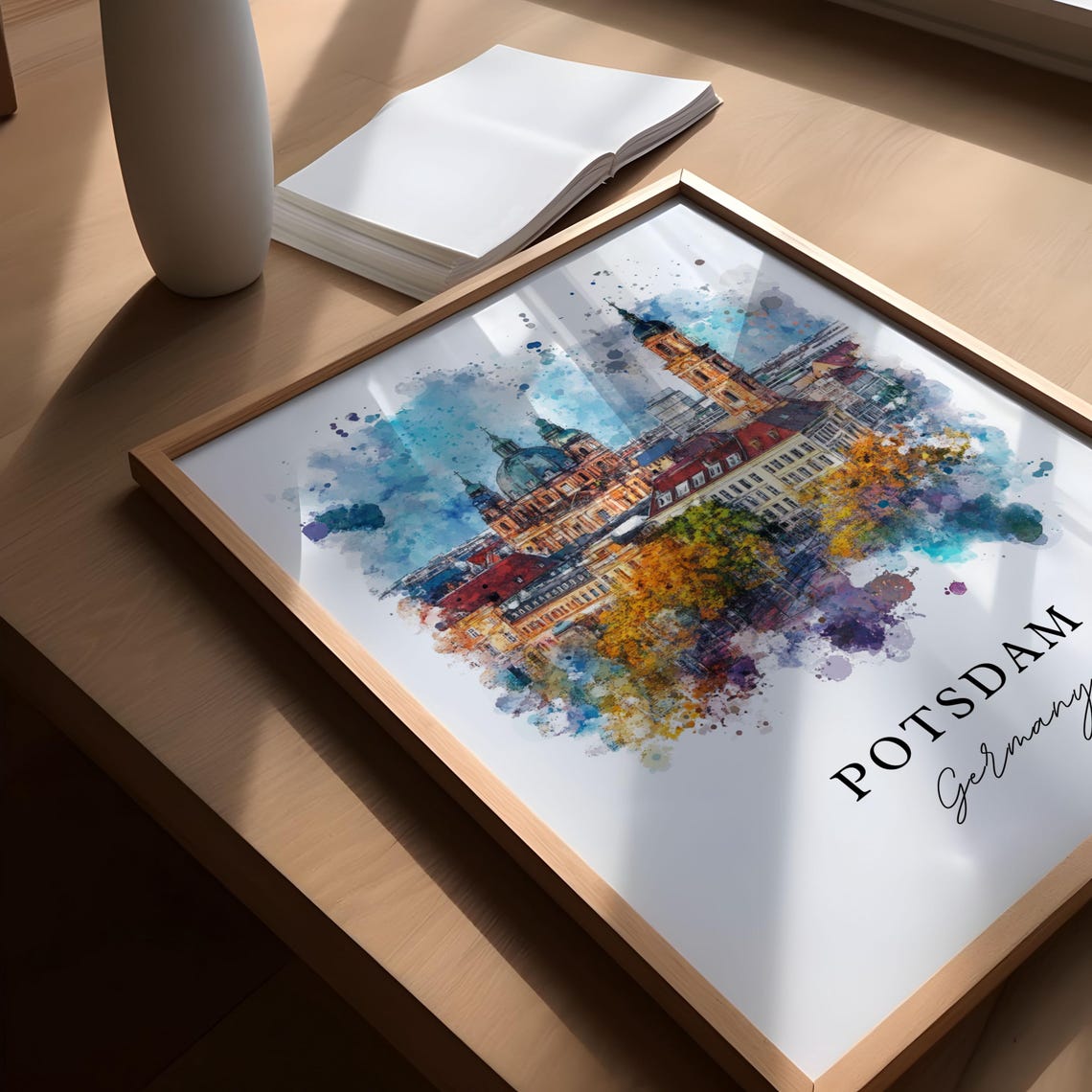 Potsdam Germany Watercolor Travel Poster, Housewarming - Image 5