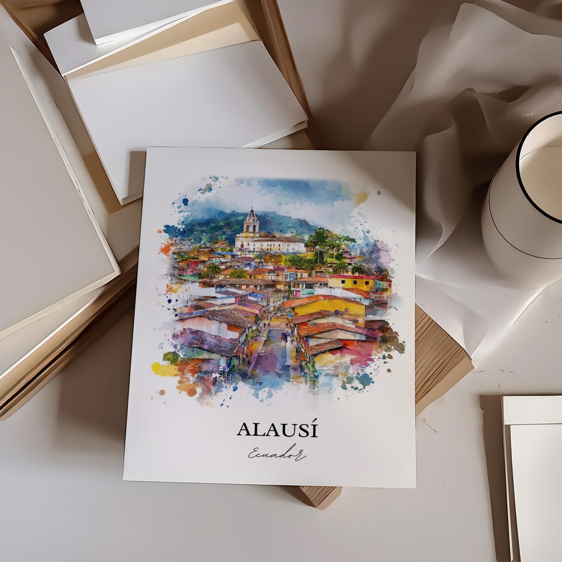 Alaus Ecuador Wall Art Print Watercolor Gift Travel Poster Housewarming - Image 4