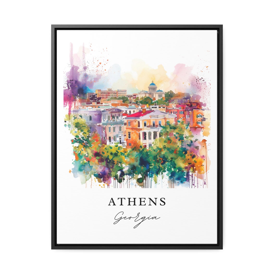 Athens Georgia Travel Poster, Town Wall Art Print - Image 2